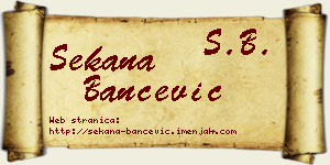 Sekana Bančević vizit kartica